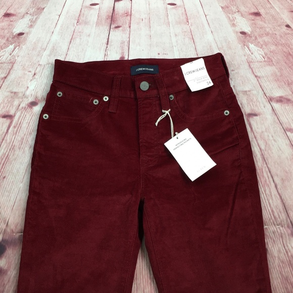 💙NWT J Crew 9” High Rise Toothpick Velvet Jean 24x27 1/2 - Picture 5 of 16
